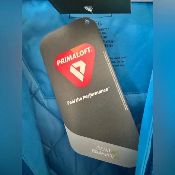 LL Bean Womens Rugged Ridge Parka Coat Jacket Waterproof Primaloft XL Blue - Picture 16 of 16